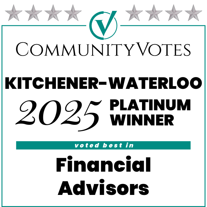 Community Votes Kitchener-Waterloo 2025 Platinum Winner:  Voted Best Financial Advisors